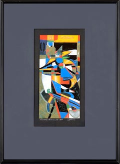 Modern Cubist Abstract in Primary Colors, A/P  by Juan Quevedo