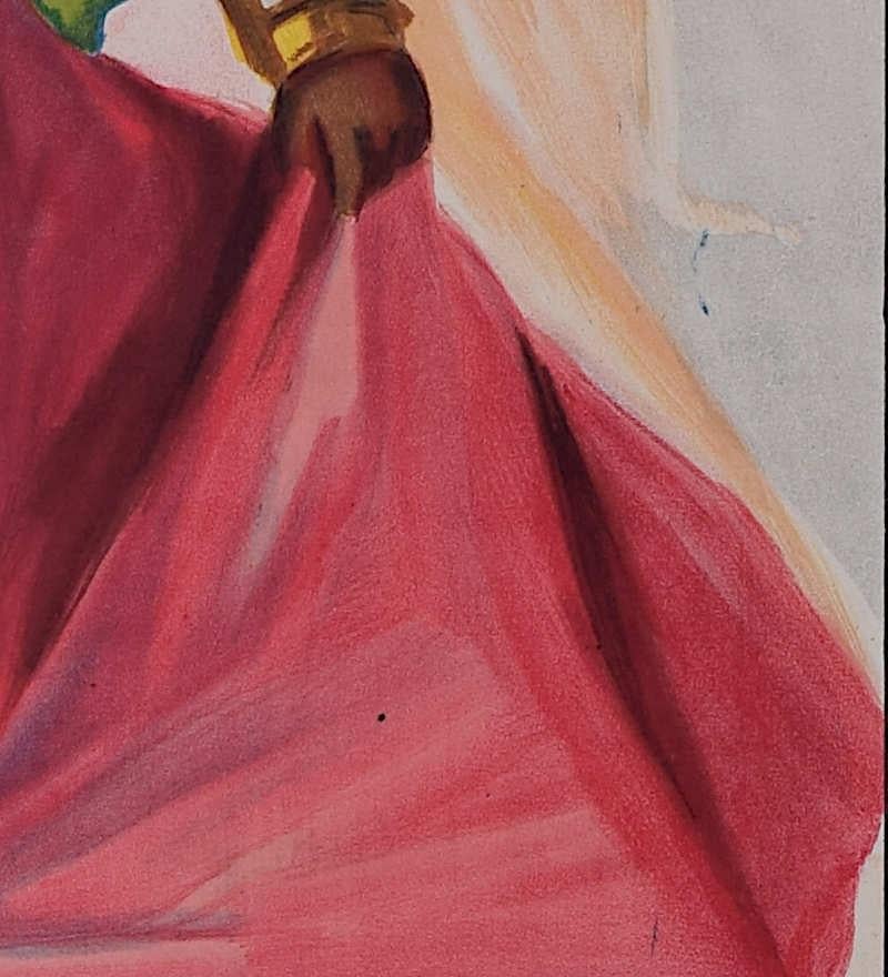 Juan Reus (1912-2003)
Original Vintage Bullfighting Poster
March 1944
107cm x 53cm

Juan Reus was born in 1912 in Valencia, where he became a well-known painter, draftsman and, notably, graphic designer of bullfighting posters. Orphaned at birth,
