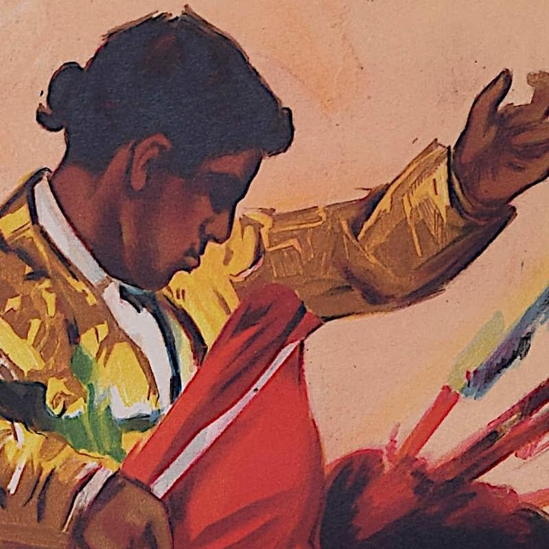 Bullfighting Poster - Seville, 21 April 1947 - Print by Juan Reus 