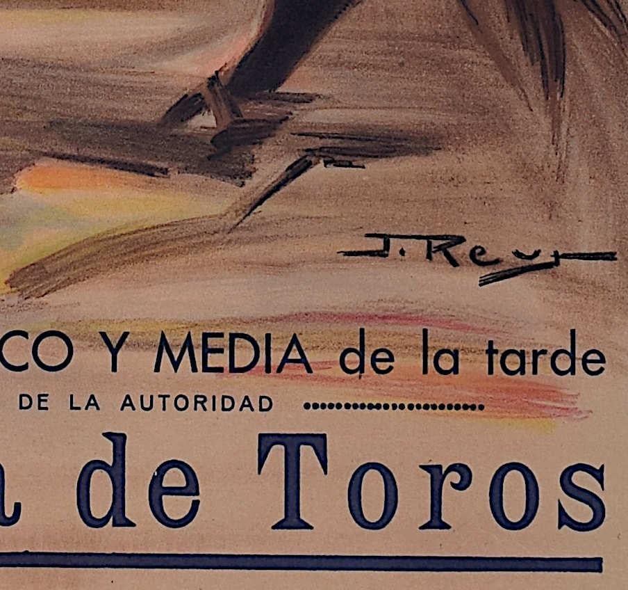 Bullfighting Poster - Seville, 21 April 1947 - Brown Print by Juan Reus 