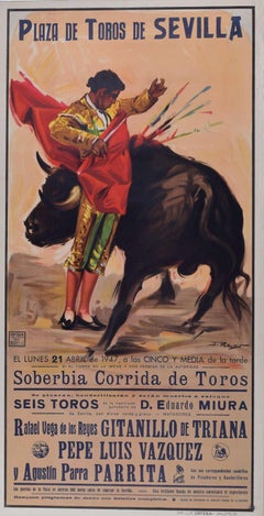 Bullfighting Poster - Seville, 21 April 1947