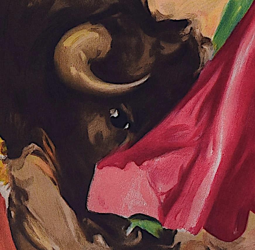Bullfighting Poster with Manuel Rodriguez Manolete, Salamancar 12 September 1942 - Other Art Style Print by Juan Reus 