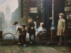 Boys - Oil Paint by Juan Rodrigo Piedrahita Escobar - 2022