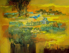 landscape - Painting by Juan Rodrigo Piedrahita Escobar - 2022