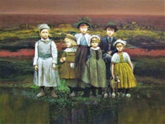 The Children -  Painting by Juan Rodrigo Piedrahita Escobar - 2022