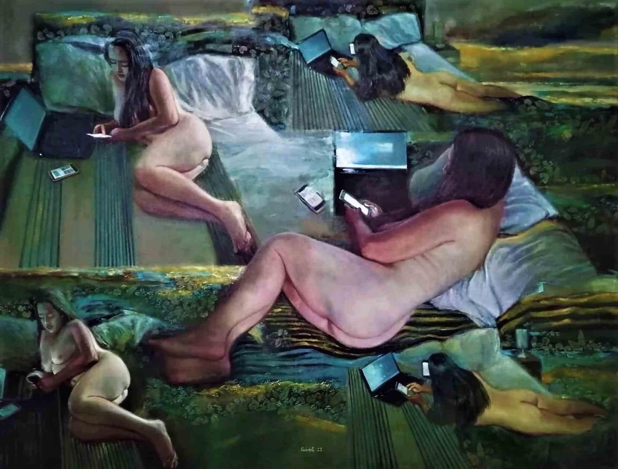 Frauen – Gemälde von Juan Rodrigo Piedrahita Escobar – 2022