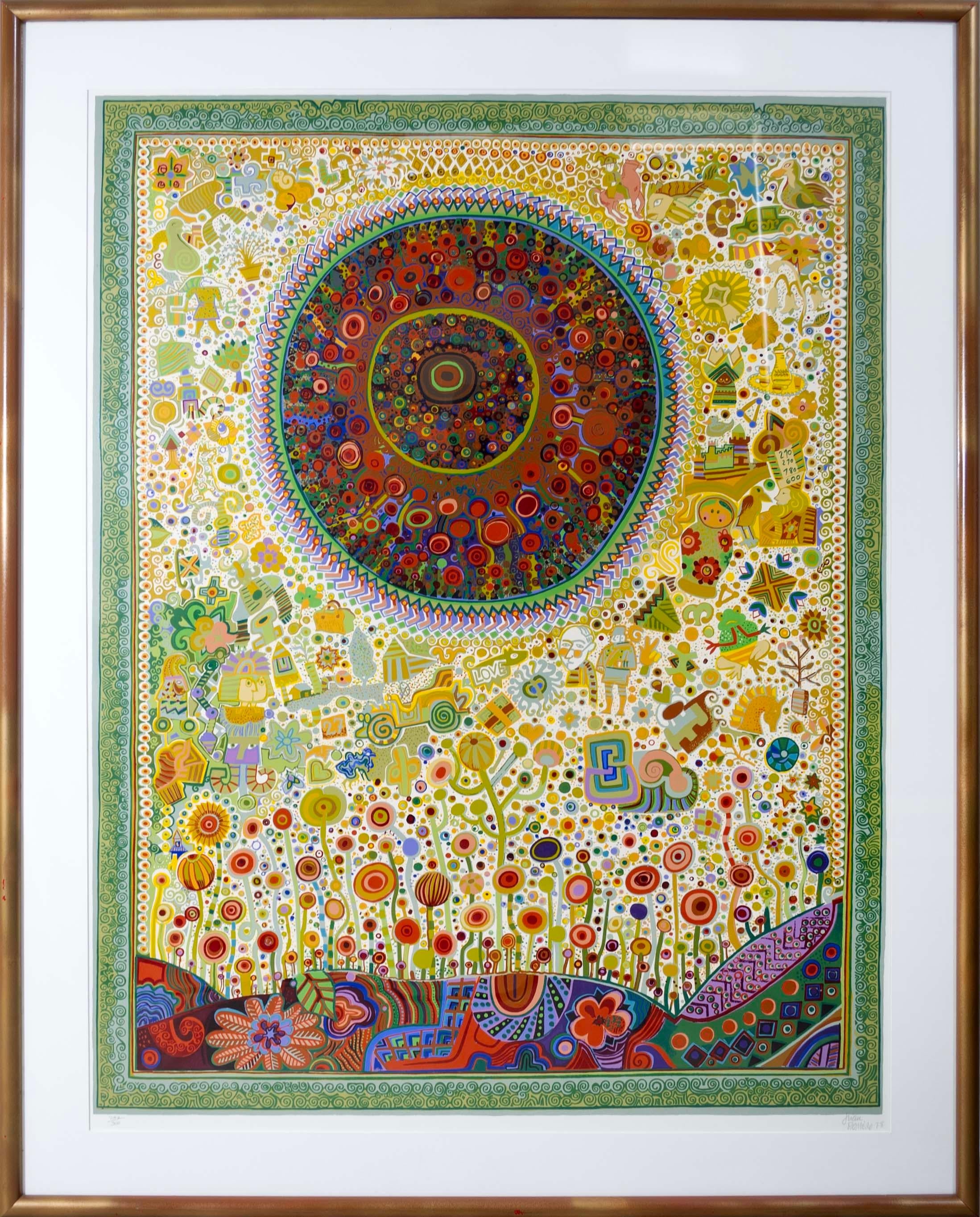A modern serigraph on paper titled 