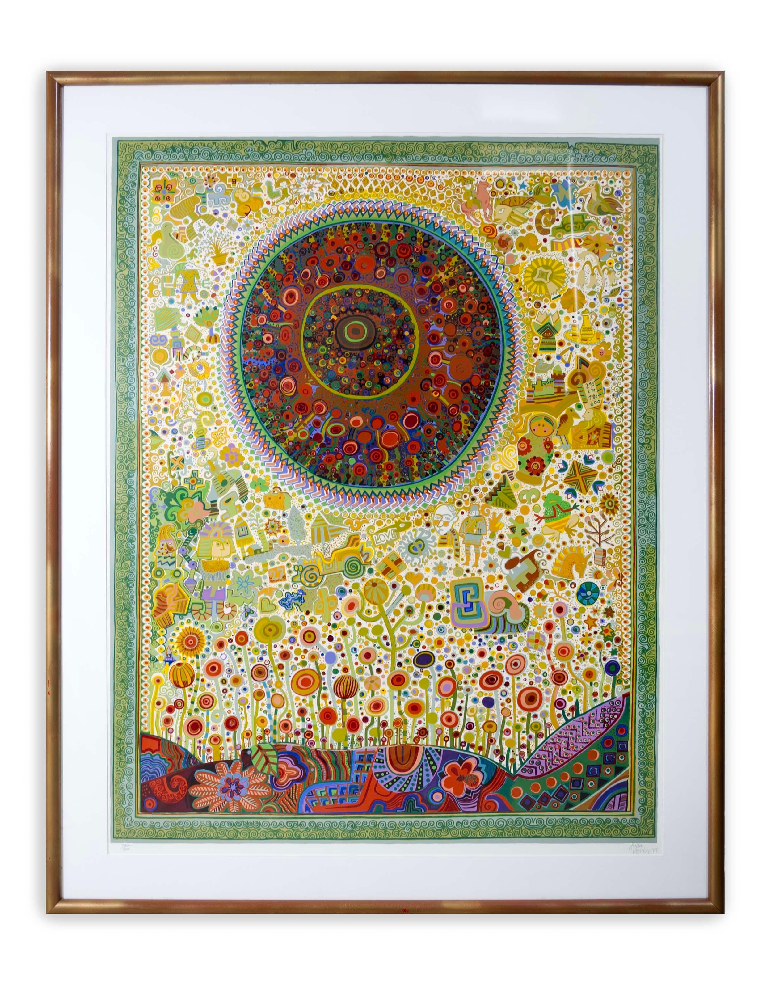 Spanish Juan Romero Buenos Dias Satellite Amigo Signed Serigraph 242/300 Framed 1978
