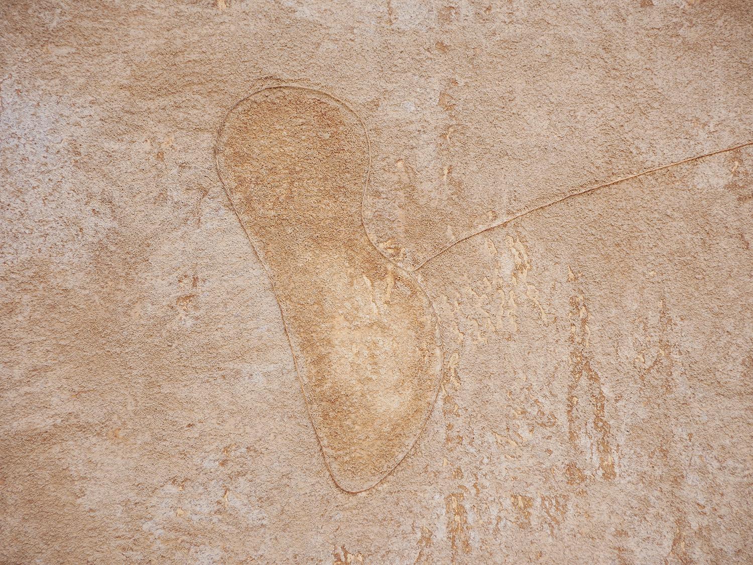 Modern Abstract Tan, Blue, & Orange Assemblage Construction Sculpture on Canvas 7