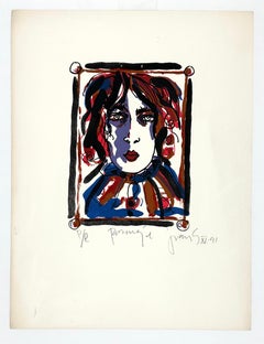 Juan Sebastian Barbera, ¨Personaje¨, 1991, Silkscreen, 15.7x11.8 in n2