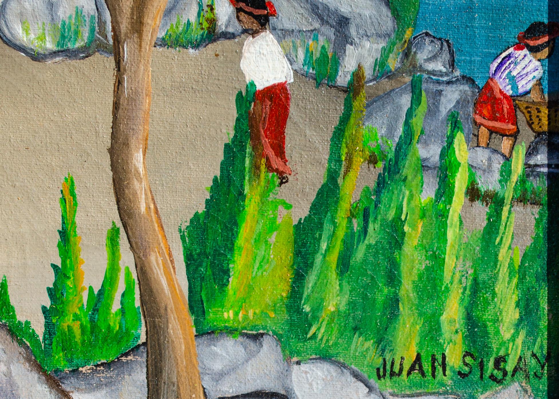 Pintura popular de Guatemala por Juan Sisay, Firmado 1