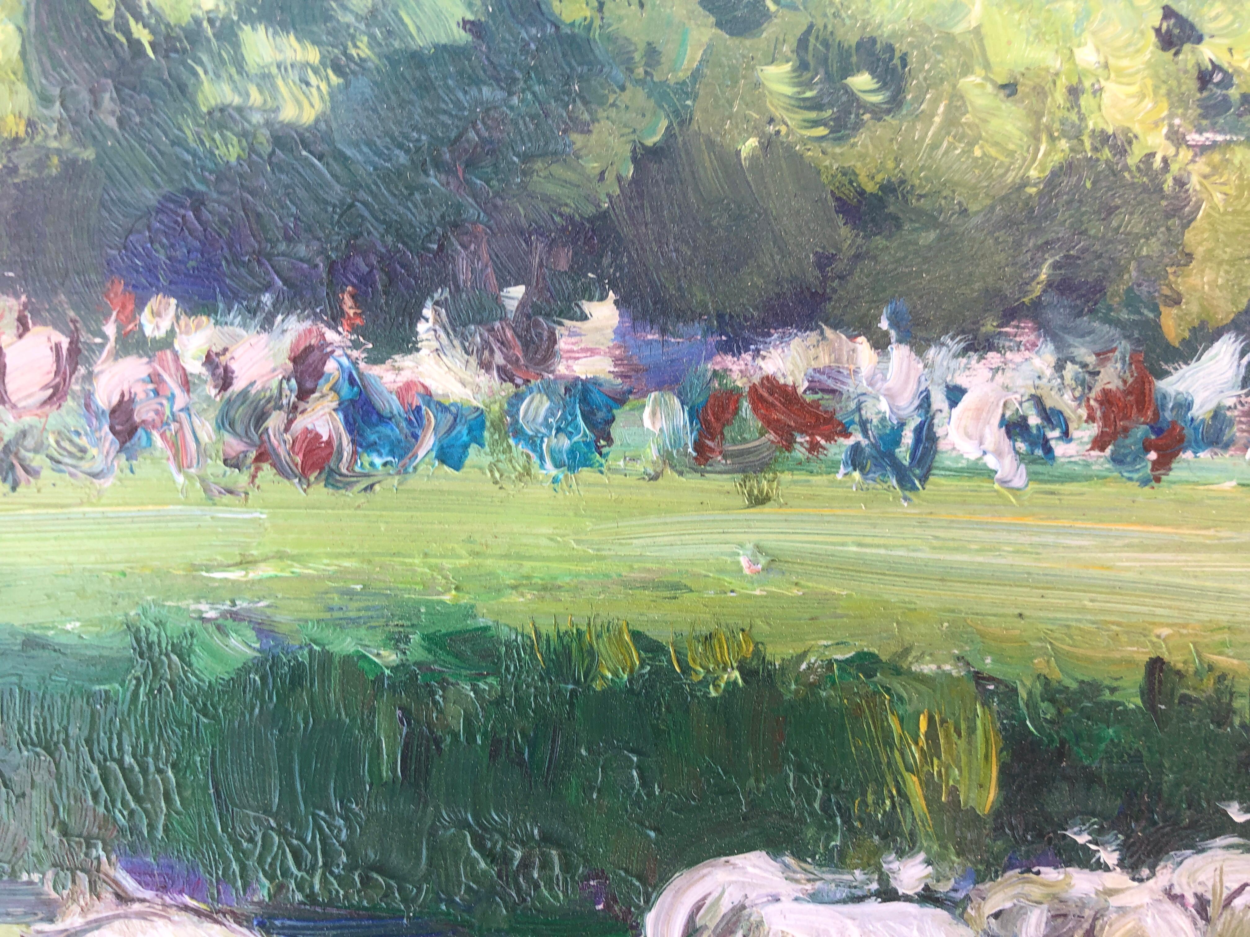 herding oil on board painting 1