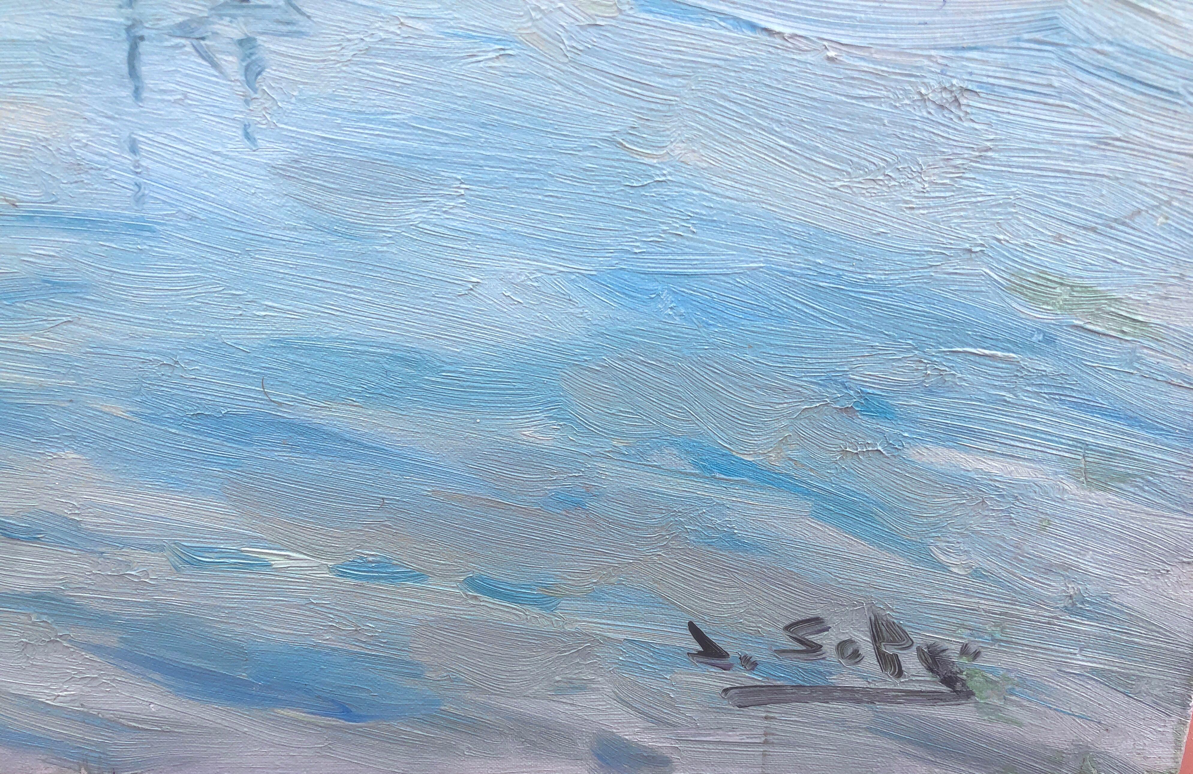 Paesaggio marino mediterraneo dipinto ad olio su tela - Painting di Juan Soler