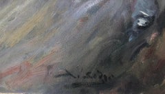 San Fermin Pamplona Spain oil on canvas painting