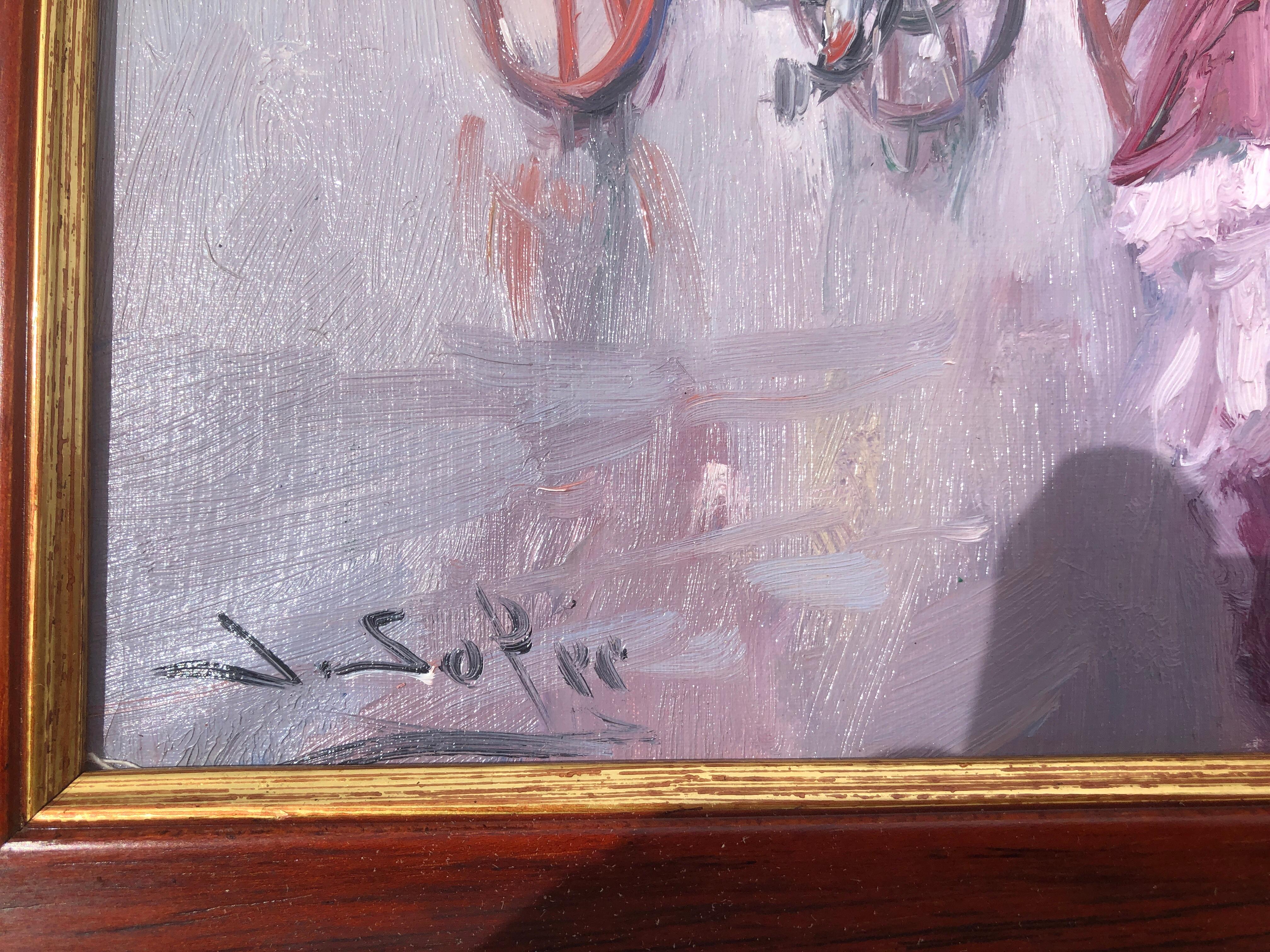 Ansicht des modernistischen Paris Öl auf Leinwand Gemälde (Post-Impressionismus), Painting, von Juan Soler