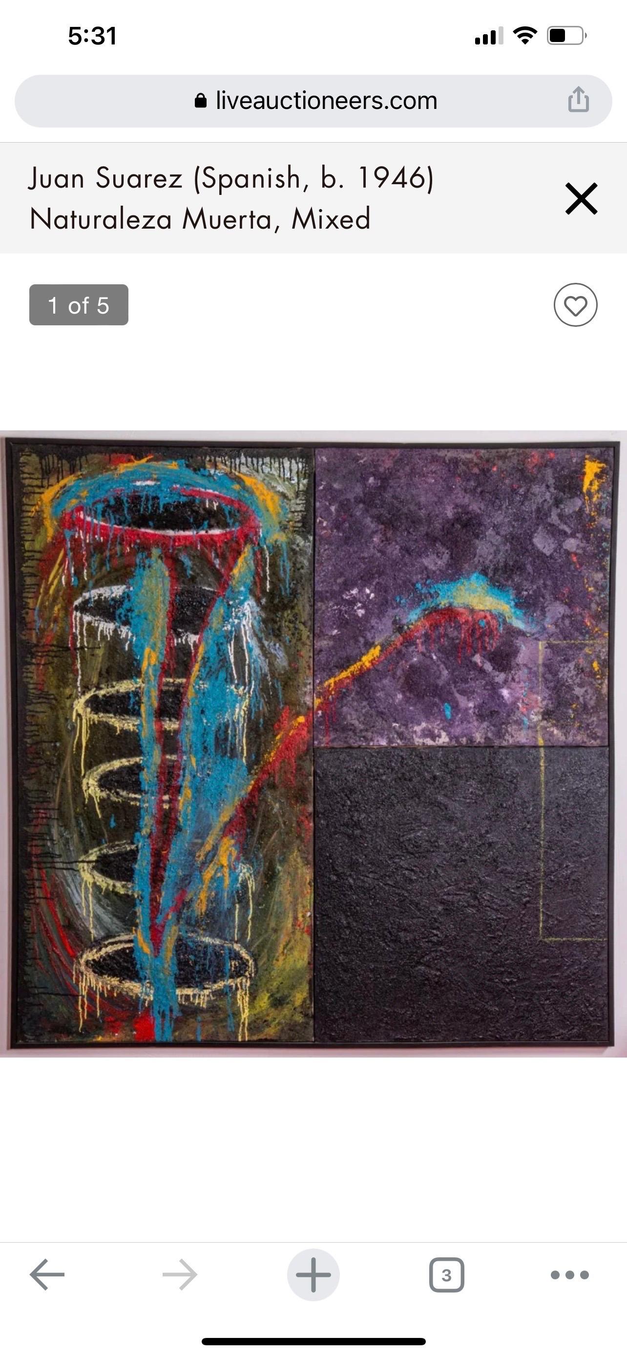 Large Spanish Contemporary Art Juan Suarez Abstract Bold Painting Triptych Group For Sale 3