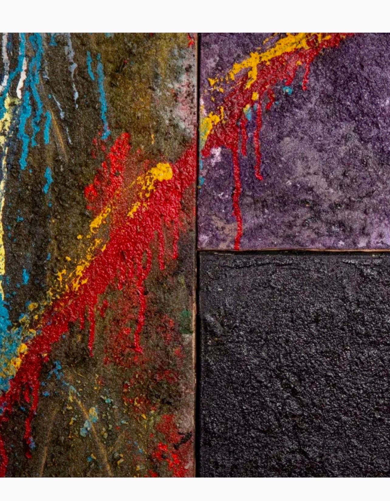 Large Spanish Contemporary Art Juan Suarez Abstract Bold Painting Triptych Group For Sale 4