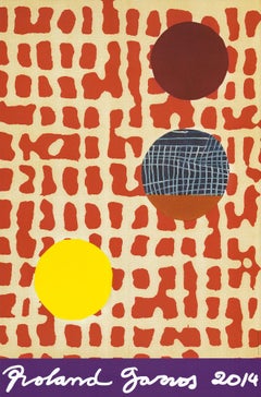 Roland Garros 2014 Vintage Offset Print, Contemporary Style, Unframed