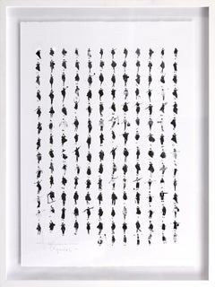 Buena Vida  - Œuvre d'art originale à l'encre sur papier avec figures ludiques noir et blanc
