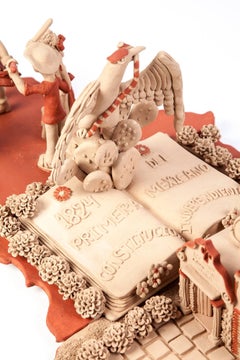 Mapa de Mexico en 1824 / Ceramics Mexican Folk Art Clay