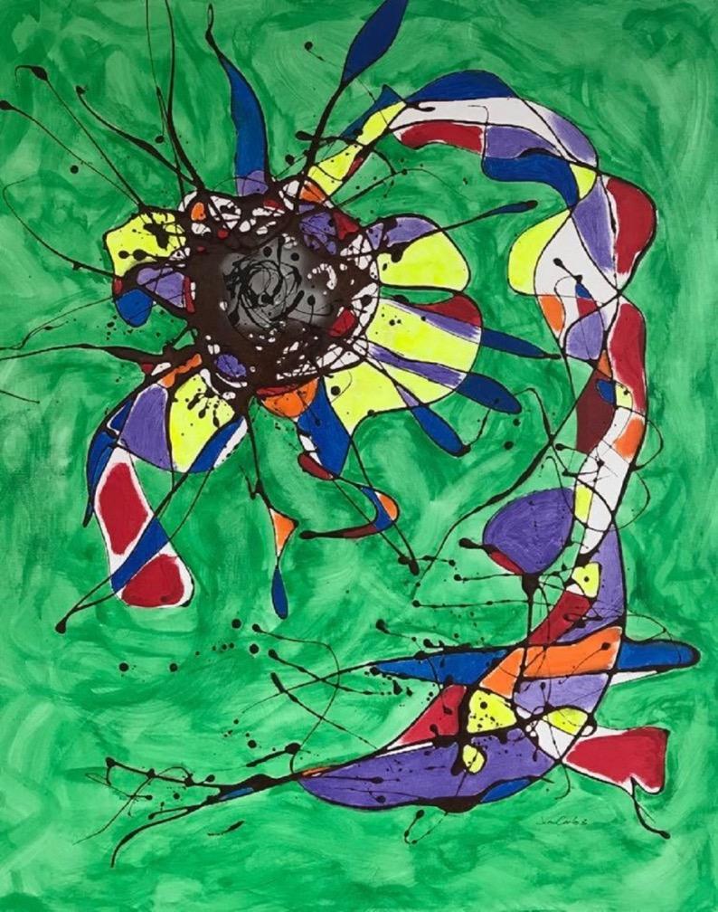 JuanCarlos rLora Abstract Painting - The Jester