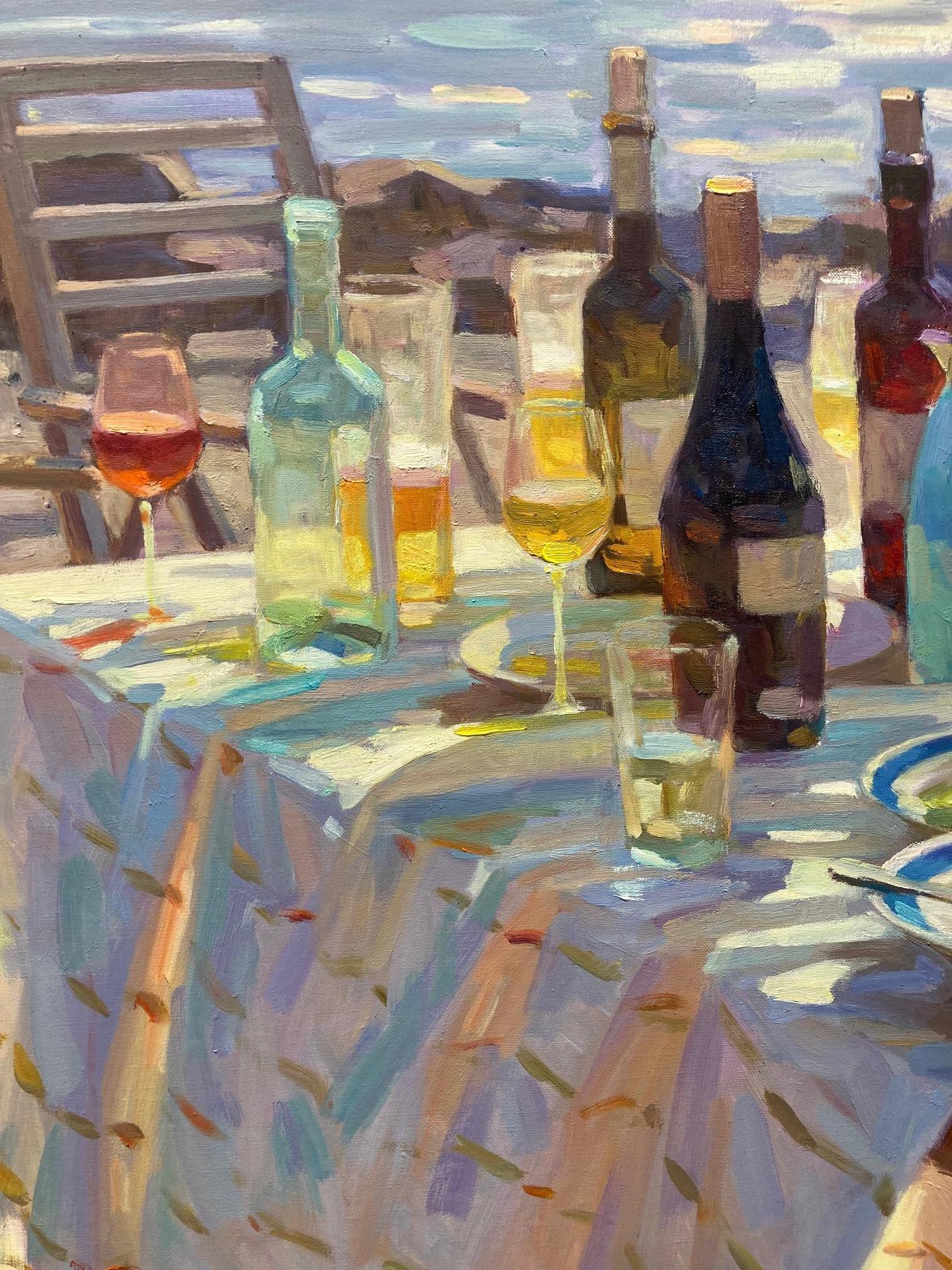 Glimmers van de Zee Mare scintillante Pittura a olio su tela Natura morta In magazzino in vendita 1