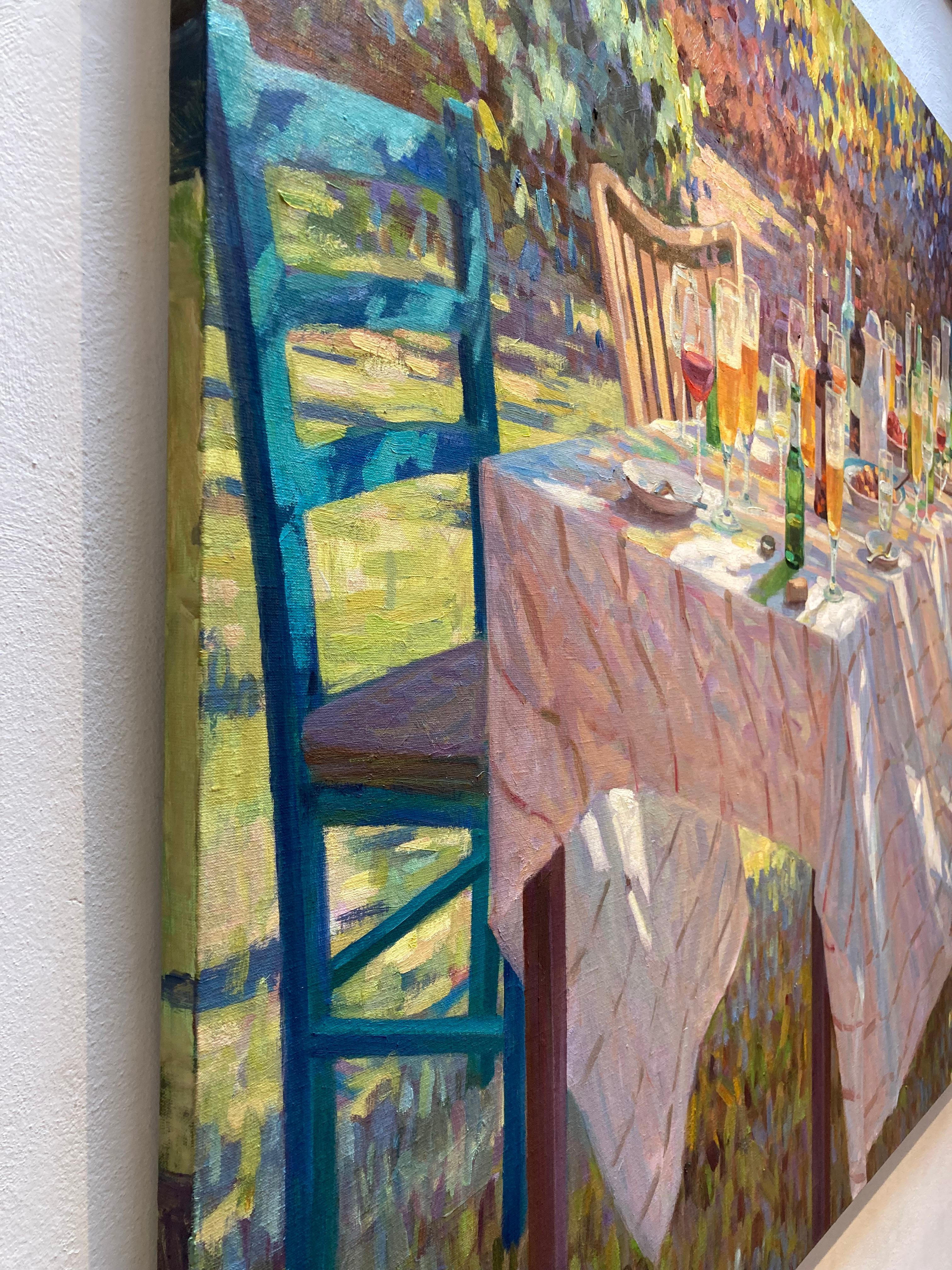 Herfstfeest Pittura a olio su tela Colori della festa d'autunno Tavolo Vino Birra In magazzino
Juane Xue (Hui Xue, Kaiffeng, Cina, 1962) disegna fin dall'infanzia.
Questo l'ha aiutata a frequentare l'Università di Henan dopo la Rivoluzione Culturale