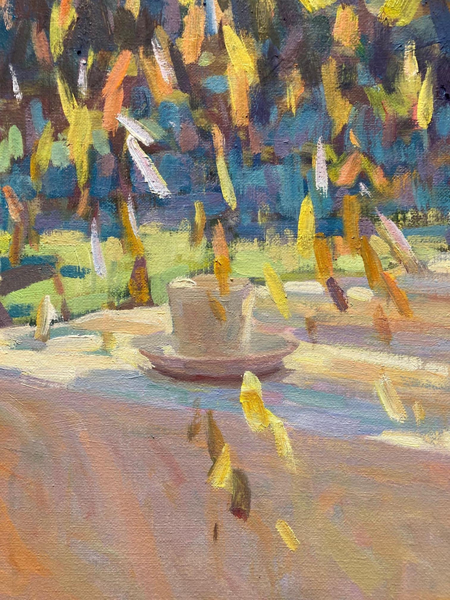 Herfstzon Autumn Sun Oil Painting on Canvas Linen Still Life Table  In Stock

Juane Xue (Hui Xue, Kaiffeng, China, 1962) has been drawing since her childhood.
This helped her to go to the University of Henan after the Cultural Revolution to study