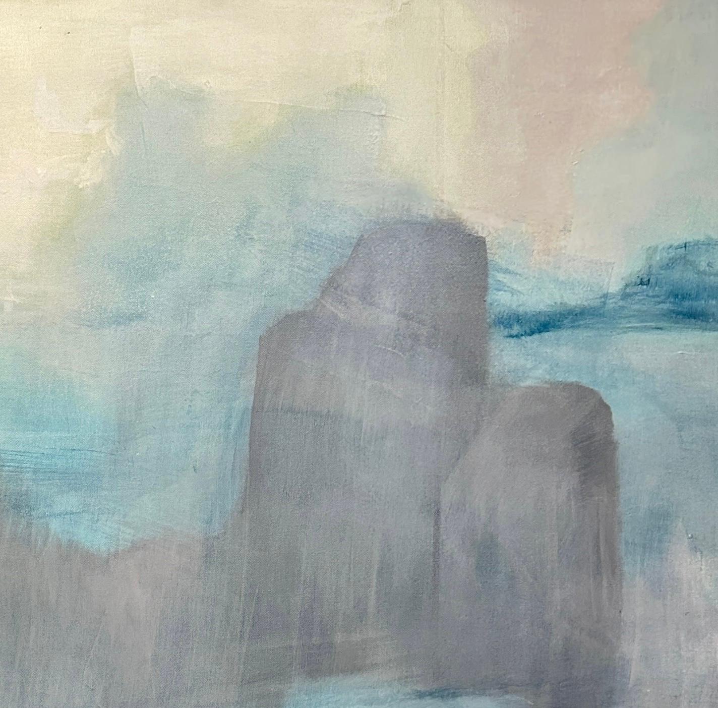 Dans cette peinture évocatrice, le spectateur est instantanément transporté dans un paradis tropical baigné de soleil. Les teintes vives de l'azur et du turquoise se fondent parfaitement, reflétant les eaux cristallines de l'océan. 

Chaque coup de