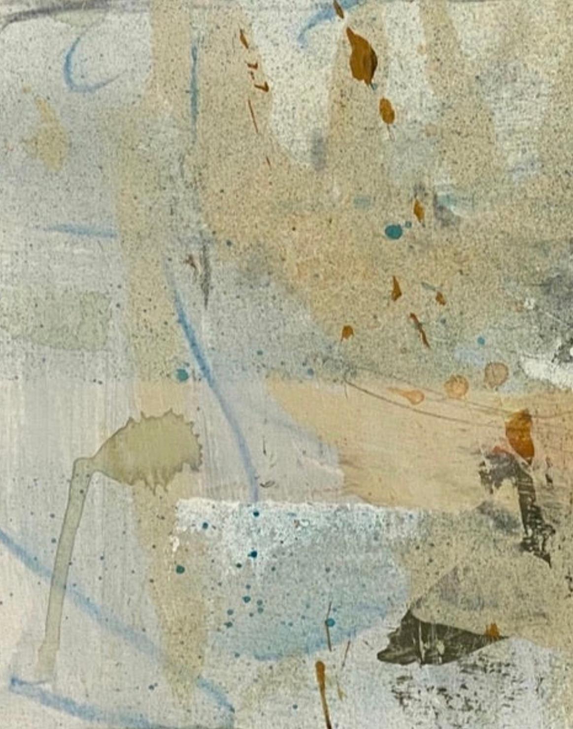 Aesthetic connection, Contemporary abstract, neutral, warm, sienna, on paper 2