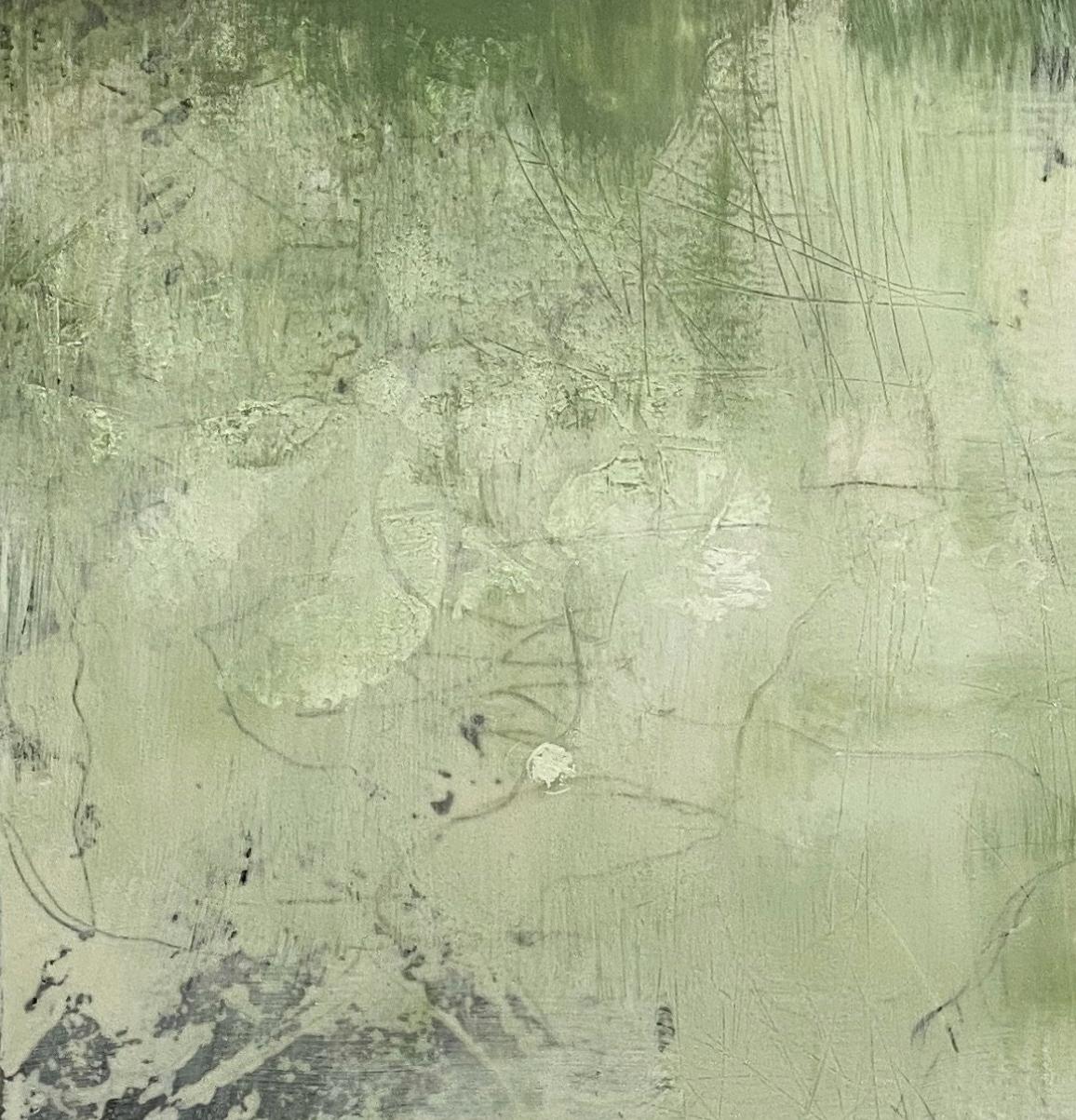 Breeze, Contemporary landscape, light green, 2020, Acrylic on canvas 3
