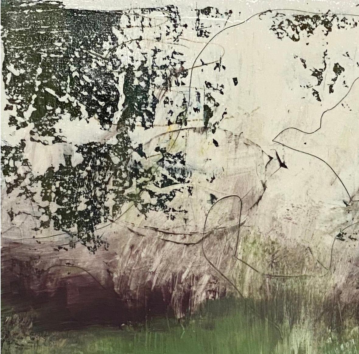 Breeze, Contemporary landscape, light green, 2020, Acrylic on canvas 4