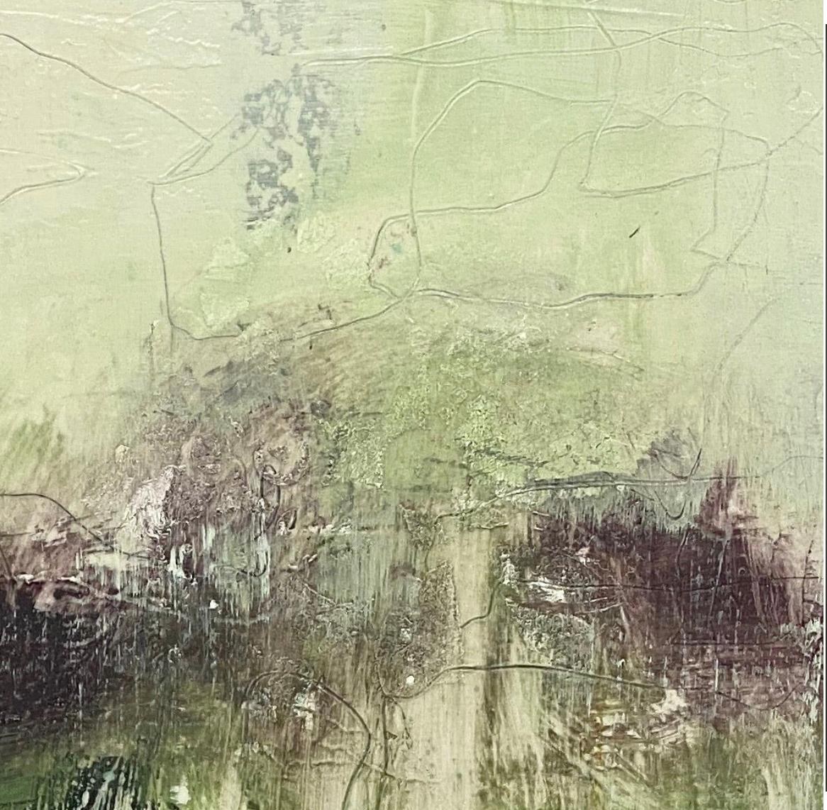 Breeze, Contemporary landscape, light green, 2020, Acrylic on canvas 7