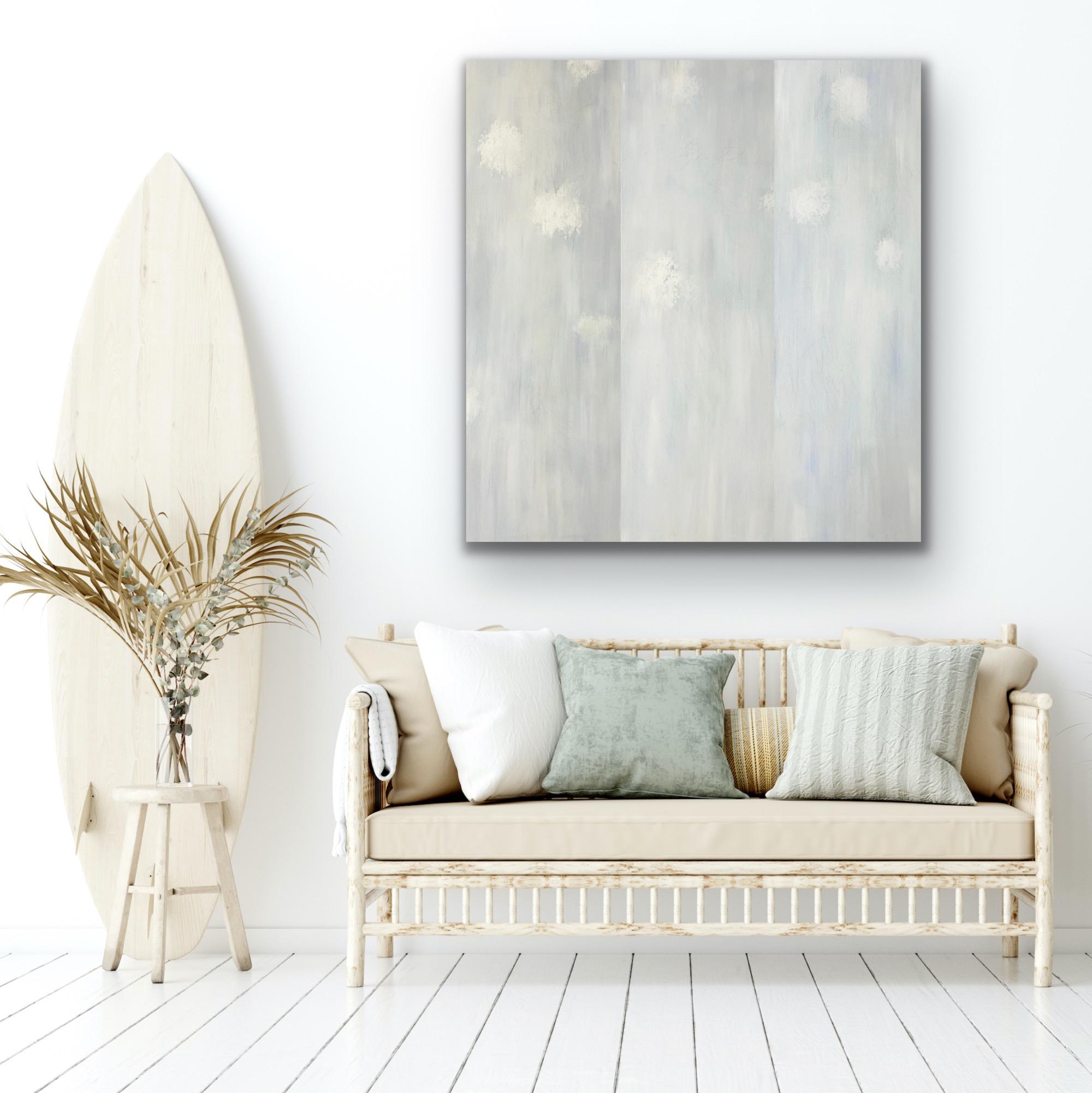 For simplicity’s sake, Contemporary, classic, Triptych, white on white, 3 panels For Sale 2