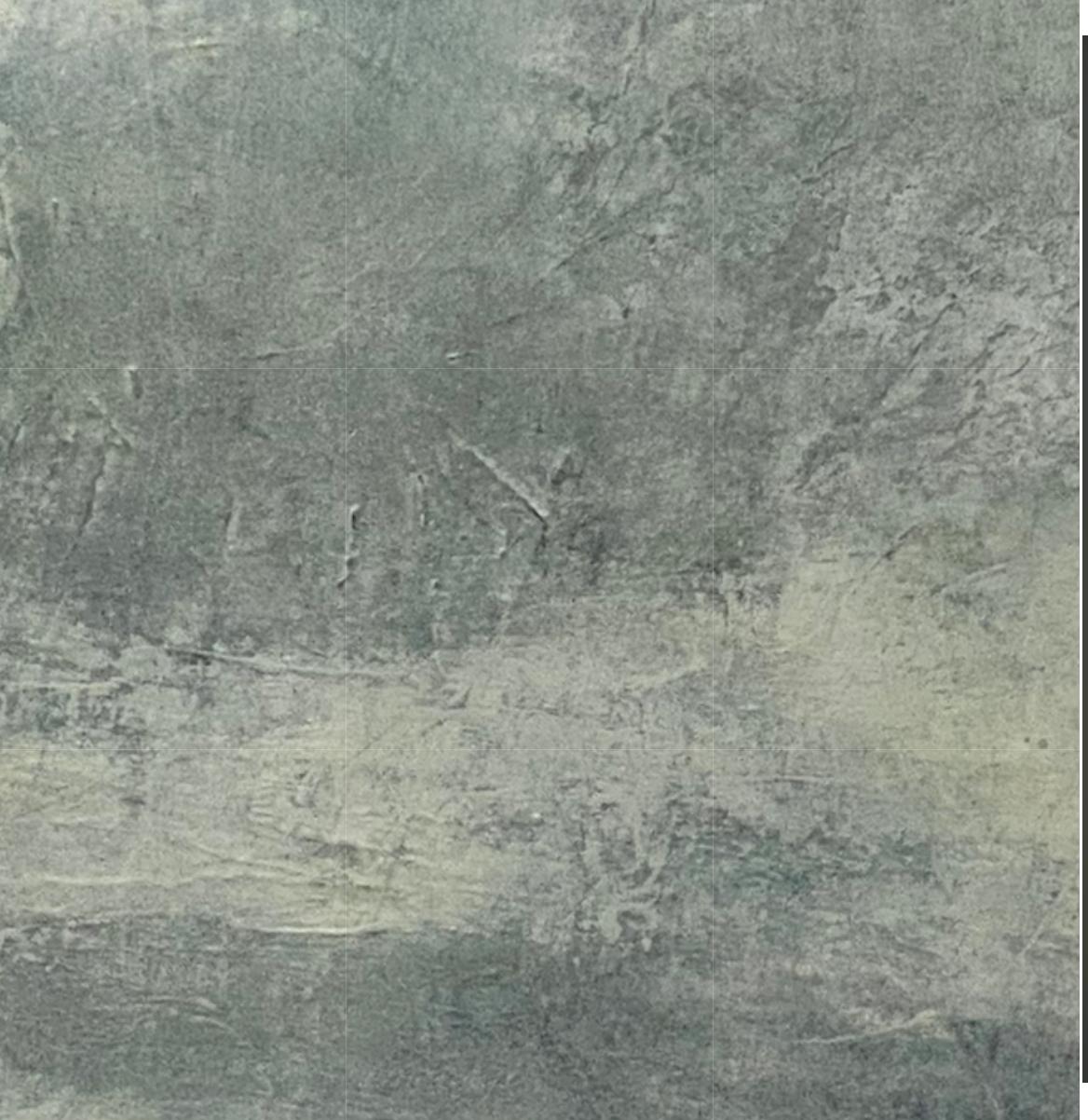 It was a misty day, Contemporary landscape, seafoam, ethereal abstract,   For Sale 2