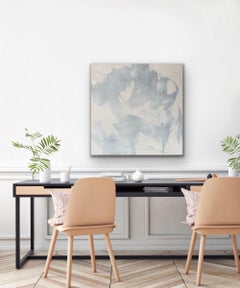 Legendary 4, neutral blue, contemporary abstract, original wall art