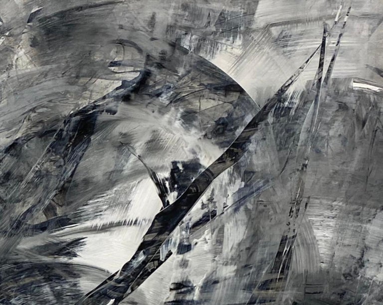 Juanita Bellavance - Legendary 6, abstract expressionism, black and ...