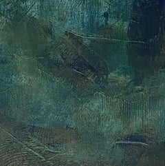 May I have this dance?, Contemporary, emerald, monochromatic, dramatic painting