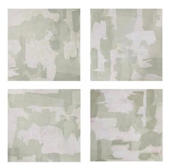Juanita Bellavance - Maze 1, 2, 3, 4, neutral original art, seafoam, white, gray green Maze 1, 2, 3, 4, neutral original art, seafoam, white, gray green
