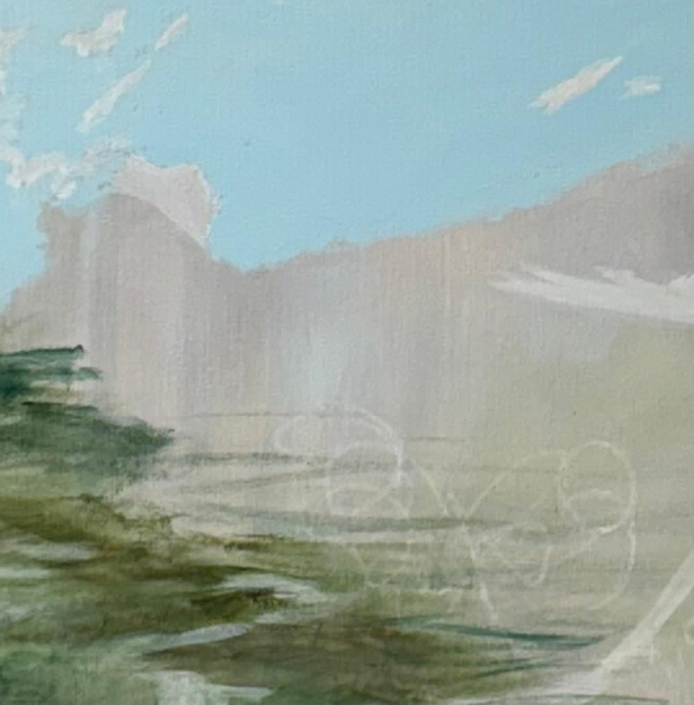 Mystique 7, blue, earthy, green, white, calm, atmospheric For Sale 1