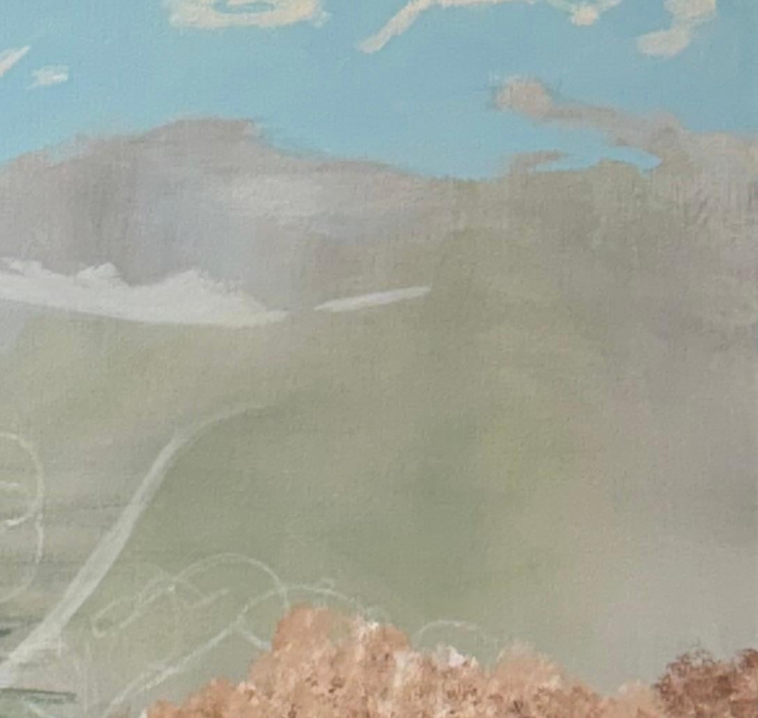 Mystique 7, blue, earthy, green, white, calm, atmospheric For Sale 2