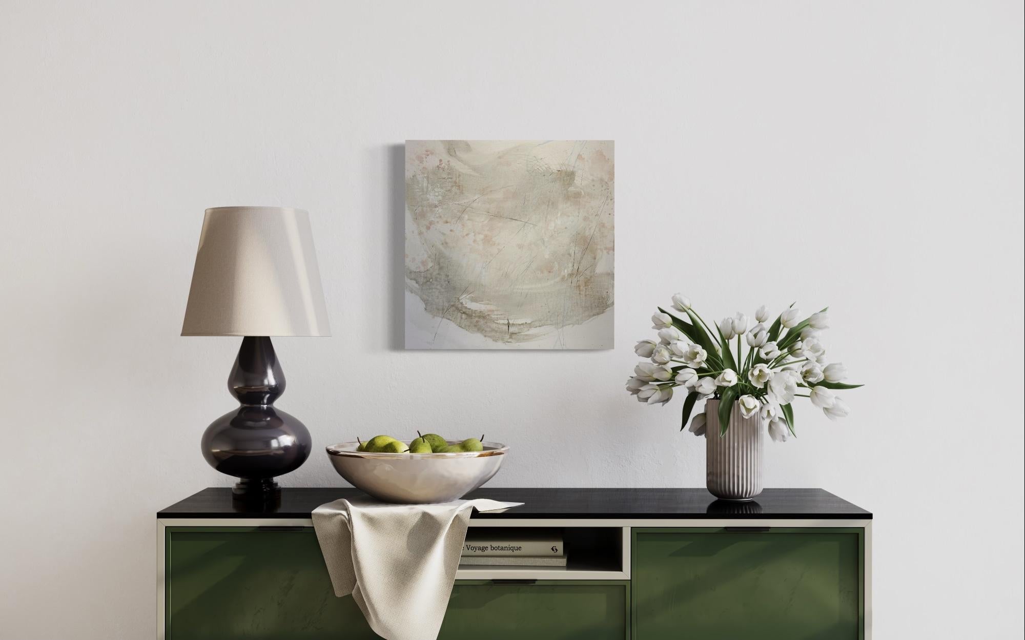 Organisch 4, 2023, Neutral, erdig, abstrakter Expressionismus (Grau), Abstract Painting, von Juanita Bellavance 
