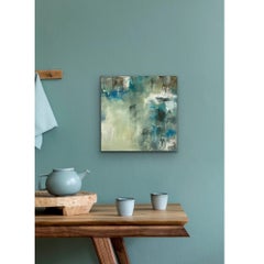 Out of the Blue, blue, yellow, green, brown, white, abstract expressionism