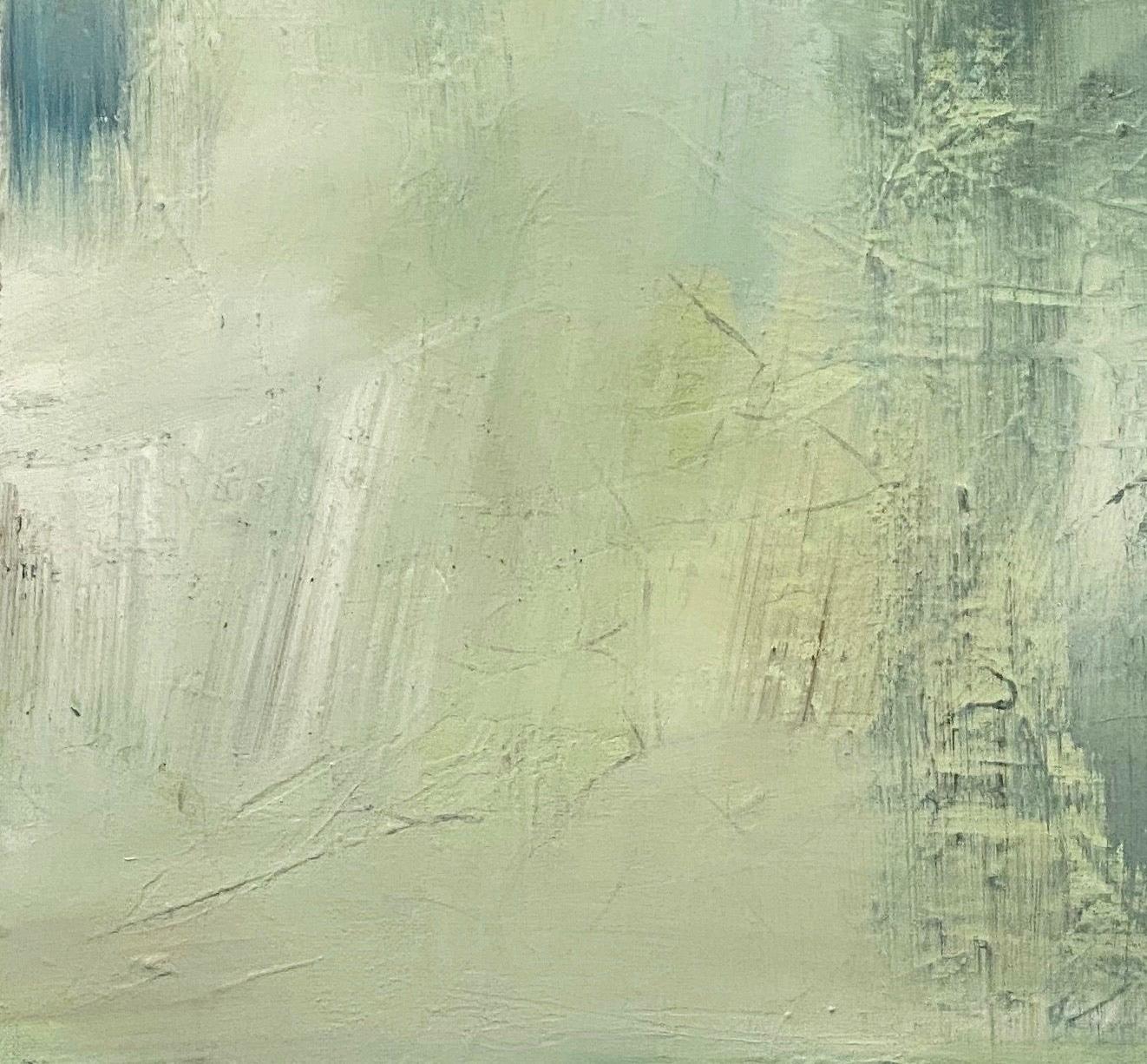 Out of the Blue, azul, amarillo, verde, marrón, blanco, expresionismo abstracto en venta 3