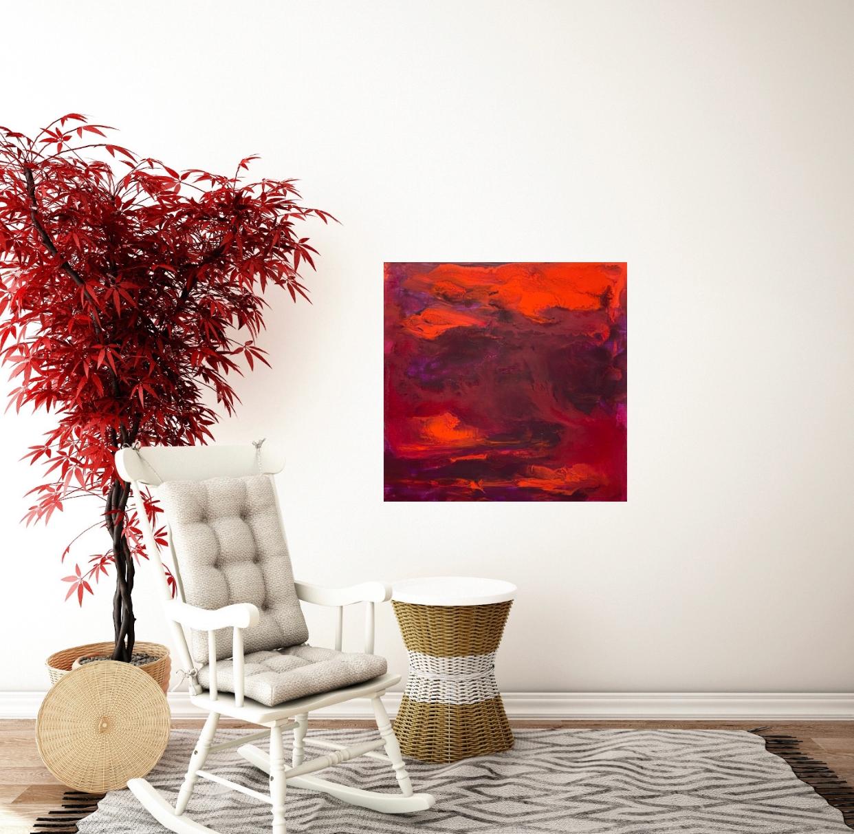Sailor's delight, Contemporary painting with bold reds, oranges and violets 9