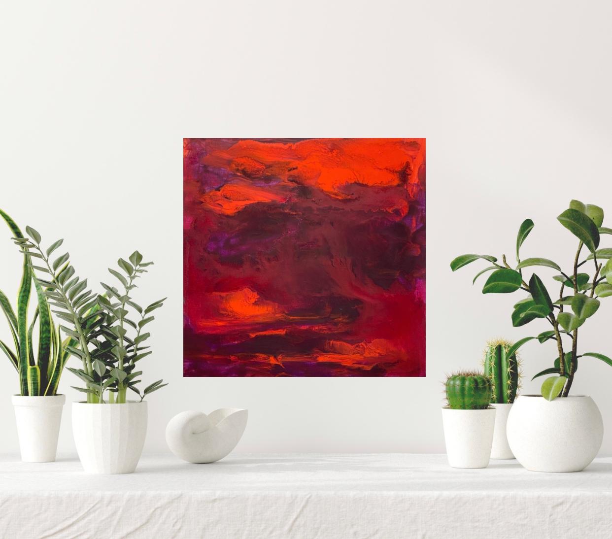 Sailor's delight, Contemporary painting with bold reds, oranges and violets 15