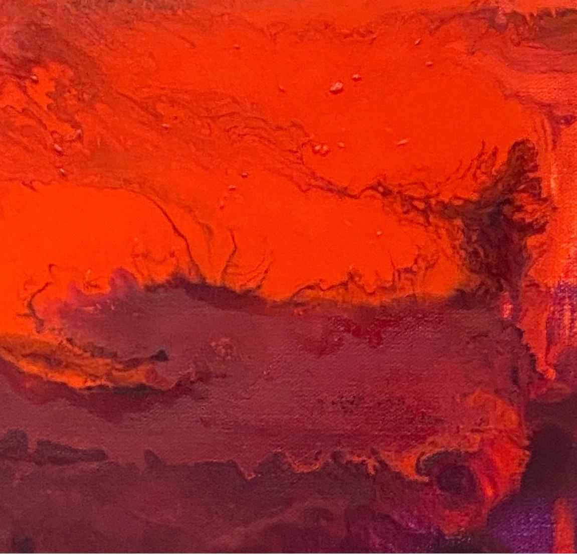 Sailor's delight, Contemporary painting with bold reds, oranges and violets 4