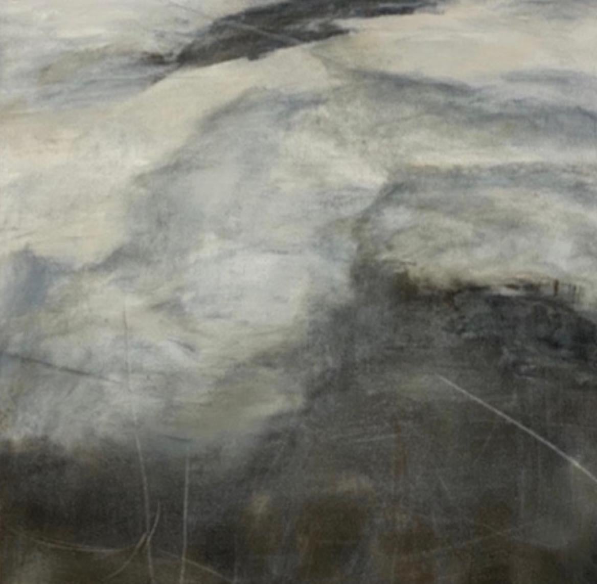 Satz von vier Stücken, aus der Mappe des Chestatee River, zeitgenössisch, neutral (Grau), Landscape Painting, von Juanita Bellavance 