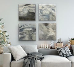 Set of four, From the Chestatee River portfolio, contemporary, neutrals