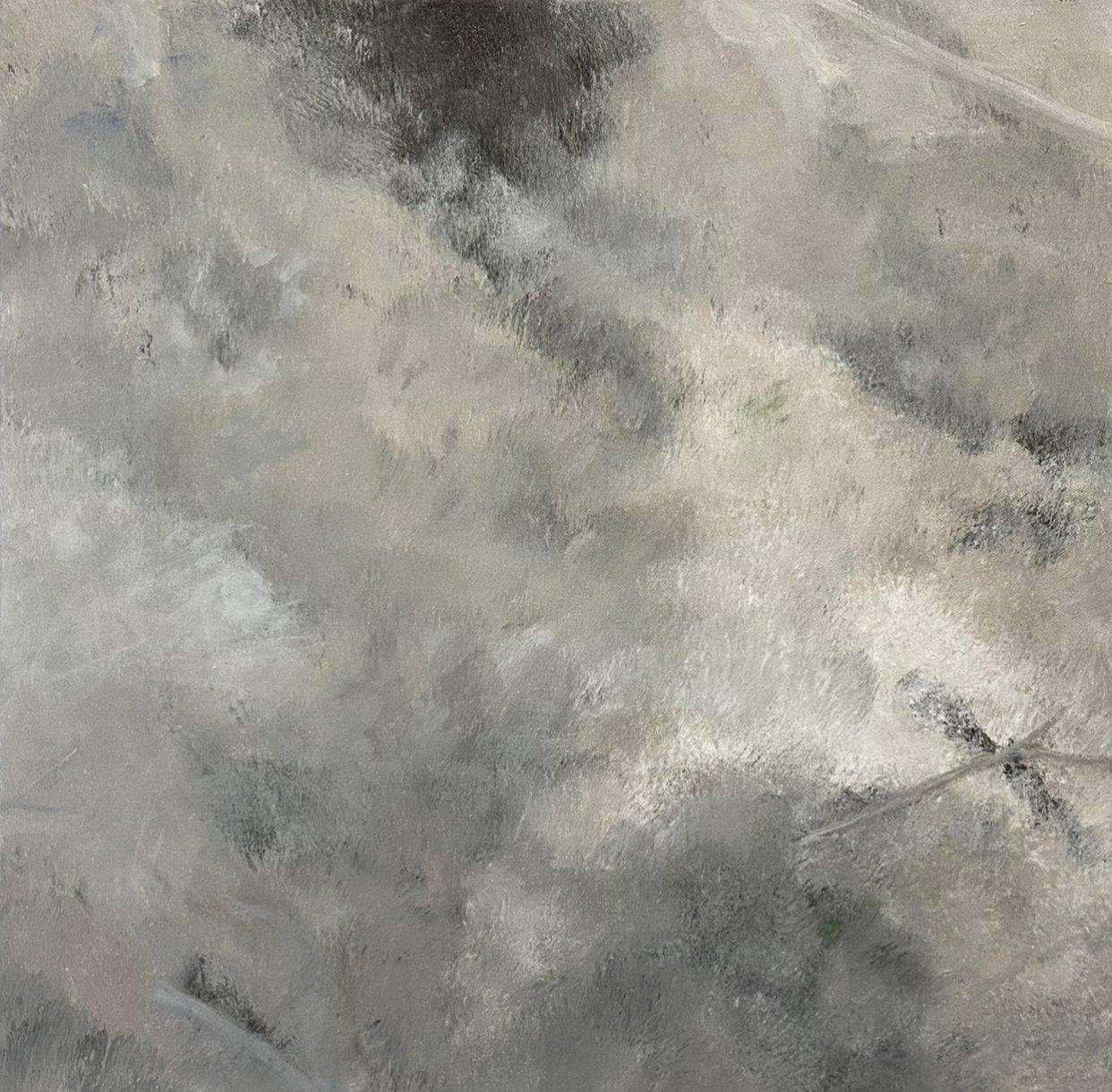 Some simple dirt, neutral landscape, 2021, Acrylic on canvas - Painting by Juanita Bellavance 